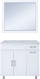 Misty Мебель для ванной Купер 90 L с б/к белая – фотография-1